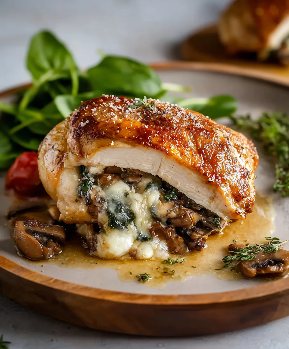 Easy Mushroom Stuffed Chicken Breast Recipe