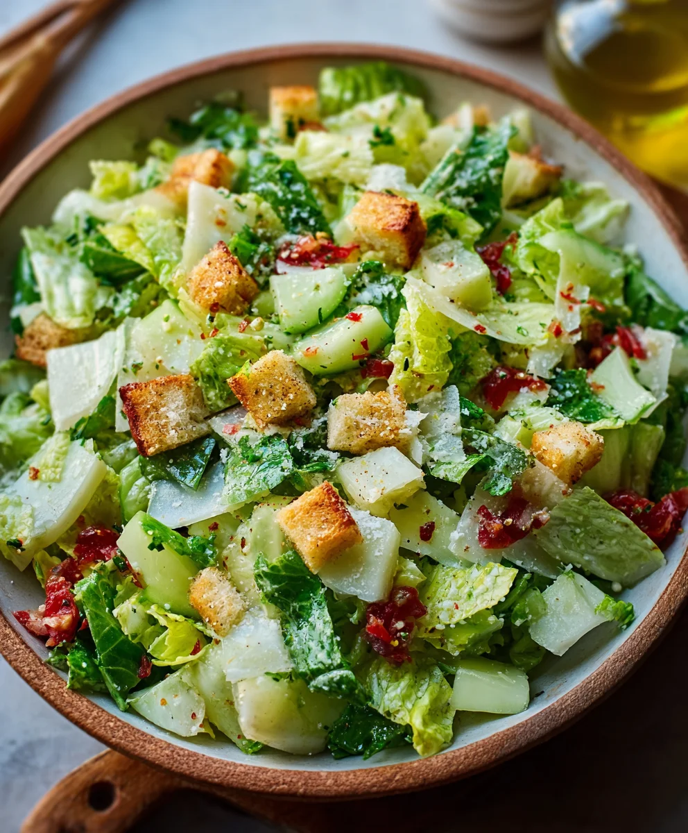 Easy Parmesan Chopped Salad Recipe-Quick Dinner Idea