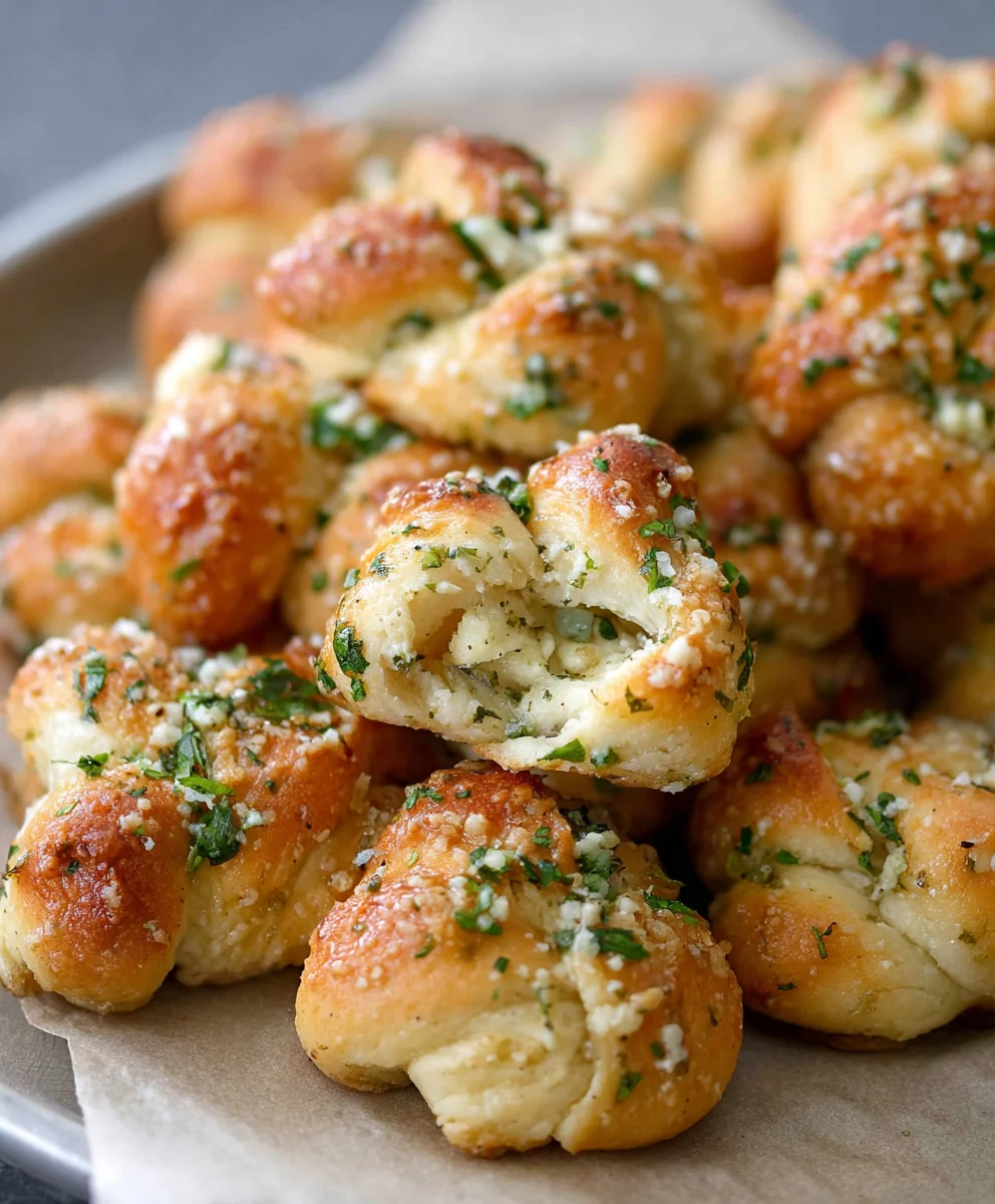 Easy Garlic Knots Recipe-Soft Chewy Bread Bites