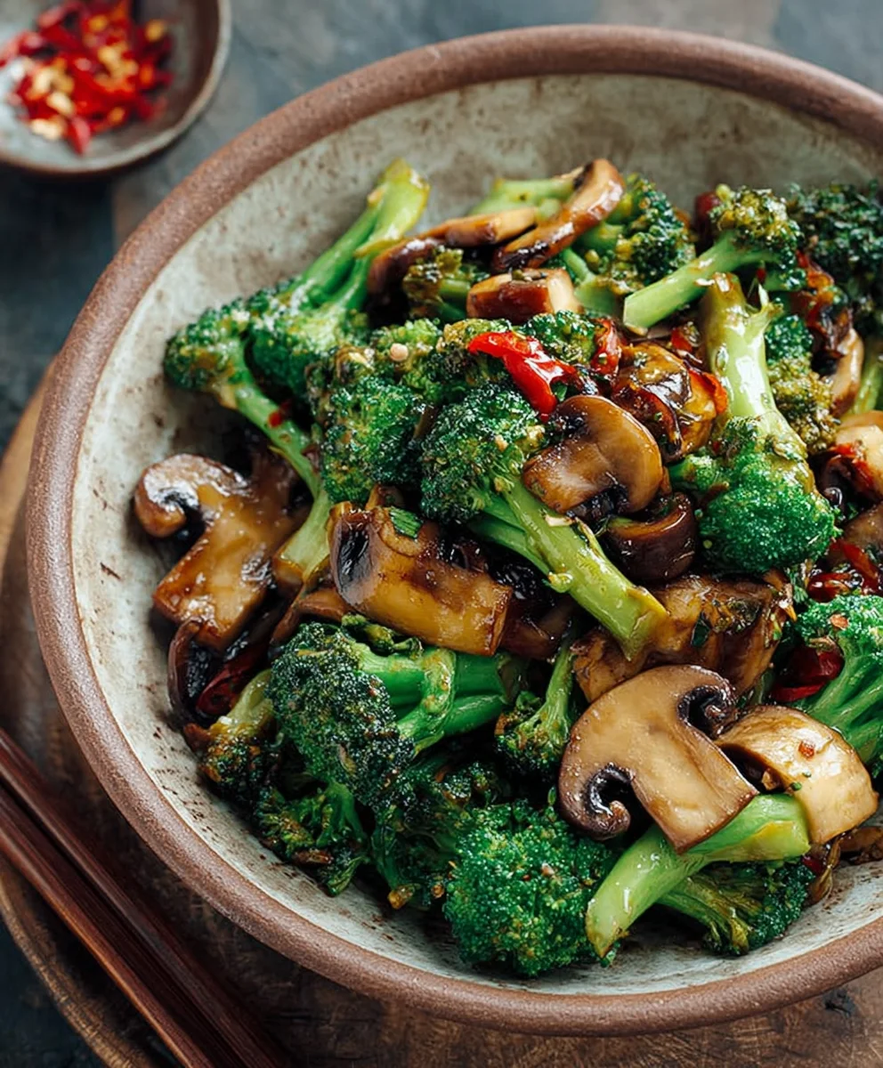 Broccoli Mushroom Stir Fry - Quick Easy Beef Recipe