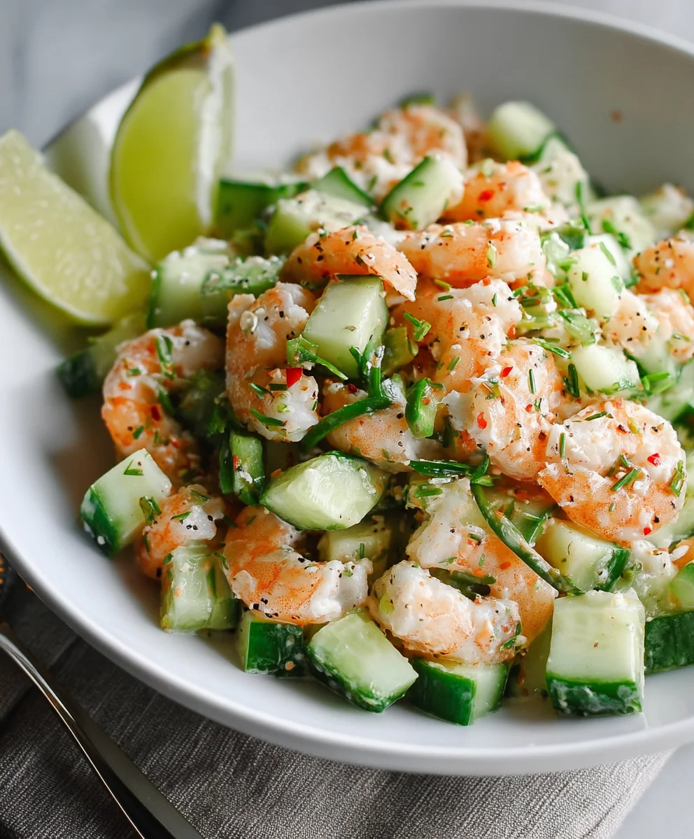 Refreshing Cucumber Shrimp Salad - Easy Recipe
