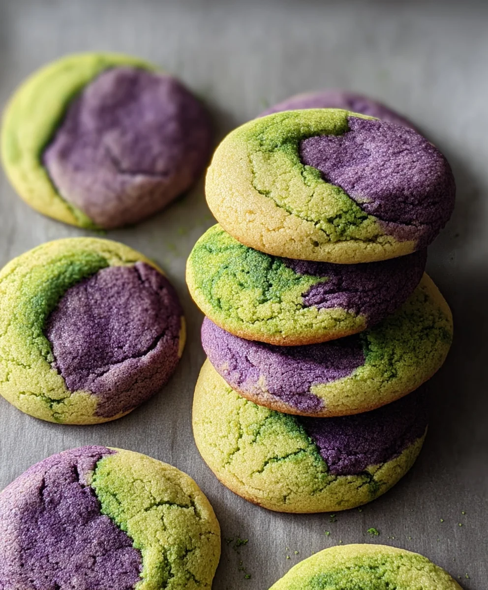Matcha Ube Cookies - Sweet Purple Swirls