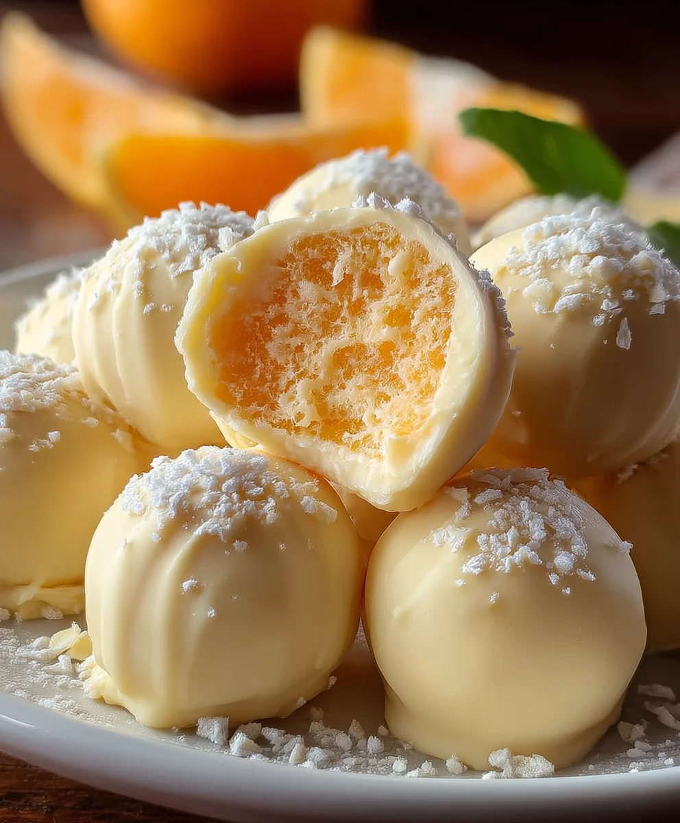 White Chocolate Orange Truffles Creamsicle Delight