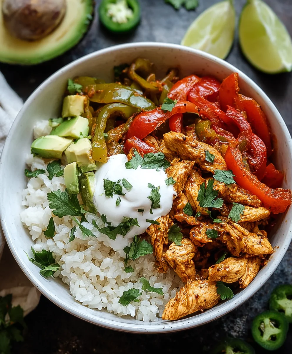 Easy Chicken Fajita Bowl Recipe- Flavorful & Quick