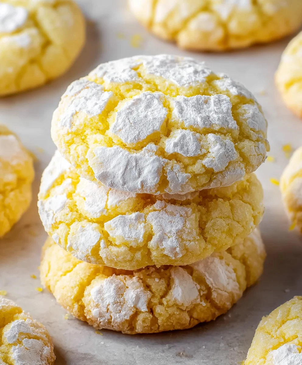 Zesty Lemon Crinkle Cookies-Easy & Delicious Recipe