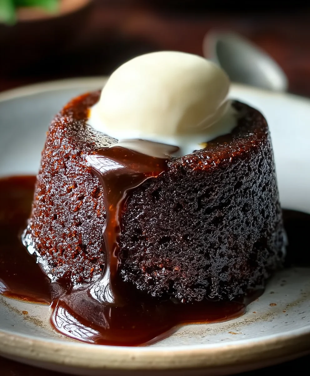 Chocolate Sticky Toffee Pudding for Two