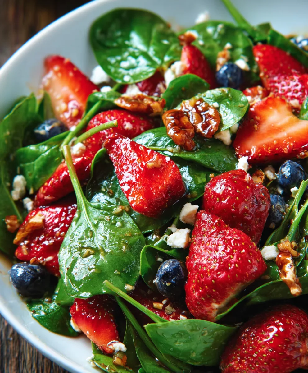 Quick Strawberry Spinach Salad Recipe