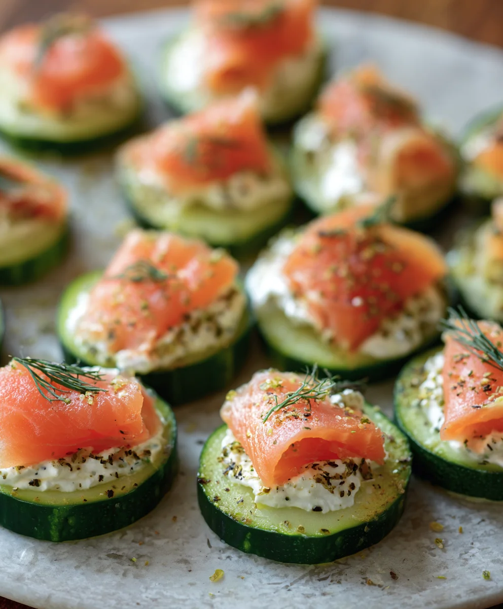 Cucumber Smoked Salmon Bites- Easy Appetizer