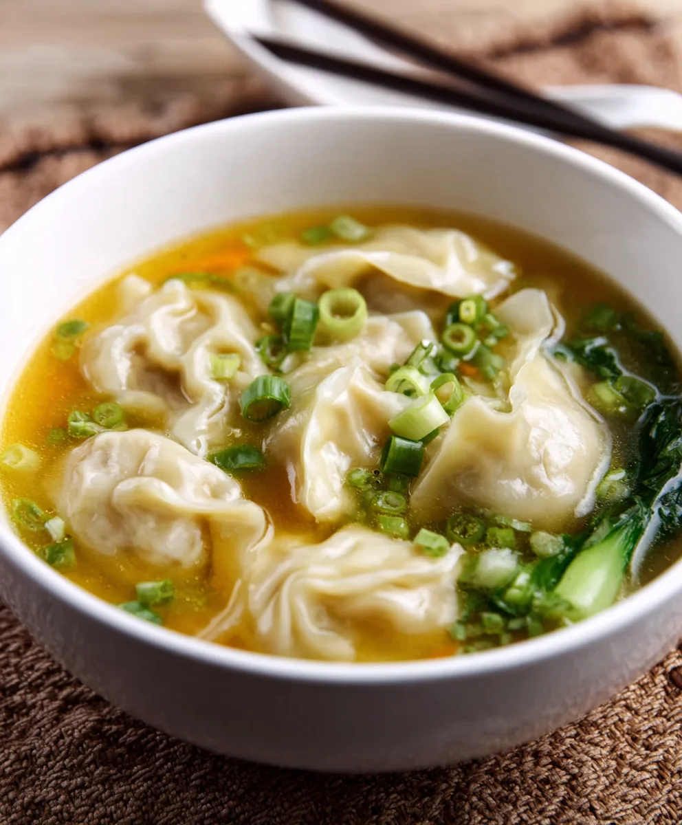 Easy Wonton Soup Recipe - Delicious Beef & Veggie Broth