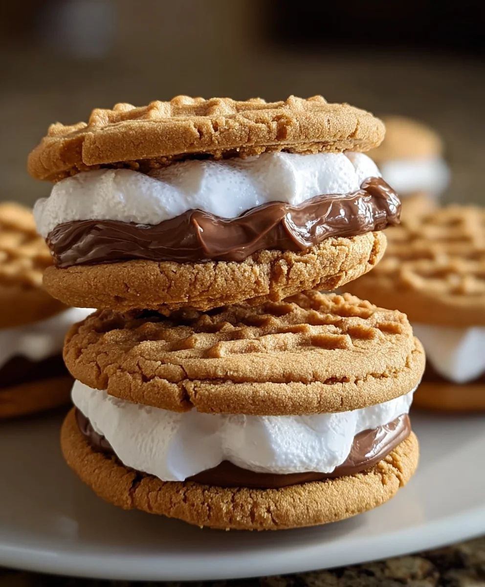 Peanut Butter S'mores Sandwich Cookies-Easy Recipe