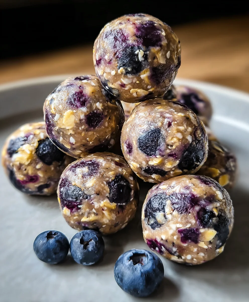 No-Bake Lemon Blueberry Protein Bites Recipe