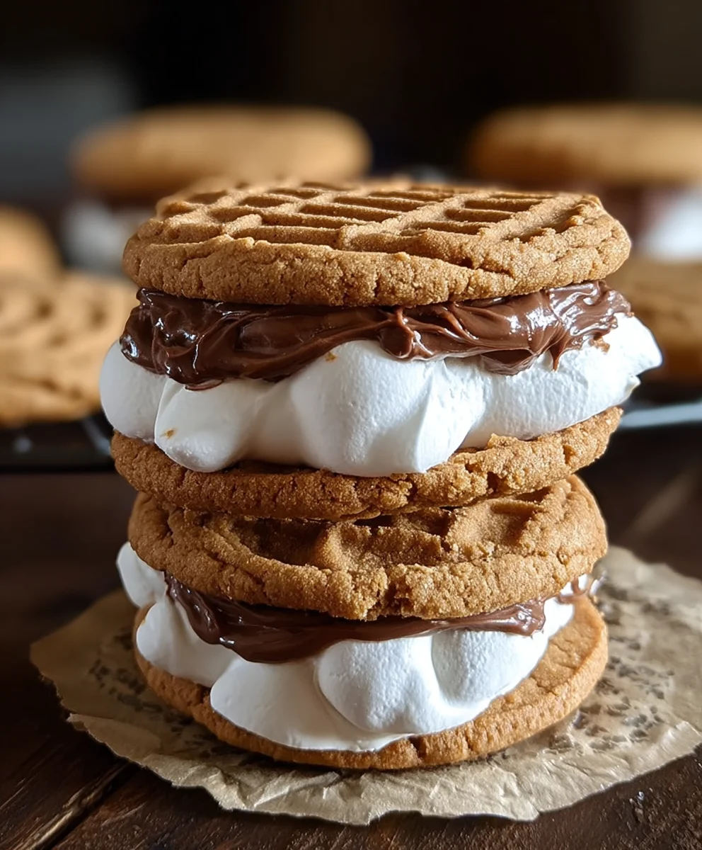 Peanut Butter S'mores Sandwich Cookies-Easy Recipe