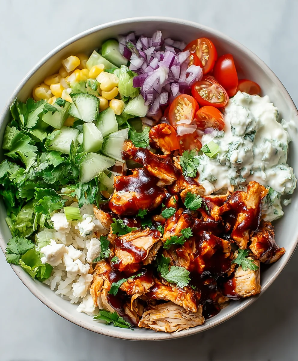 BBQ Chicken Cottage Cheese Bowl-Healthy & Easy Meal