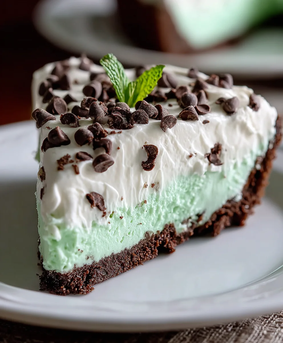No Bake Mint Chocolate Chip Cheesecake Recipe