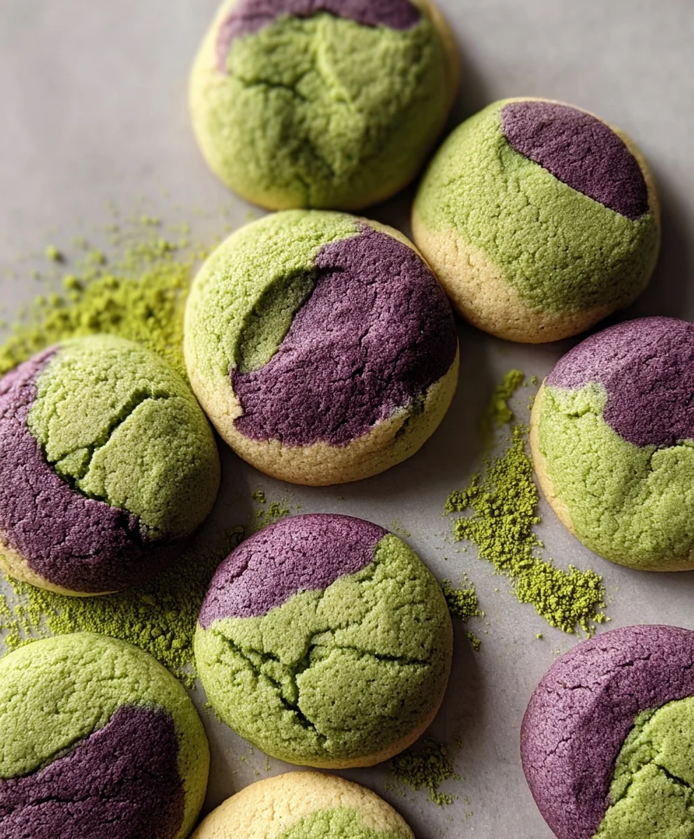 Matcha Ube Cookies - Sweet Purple Swirls