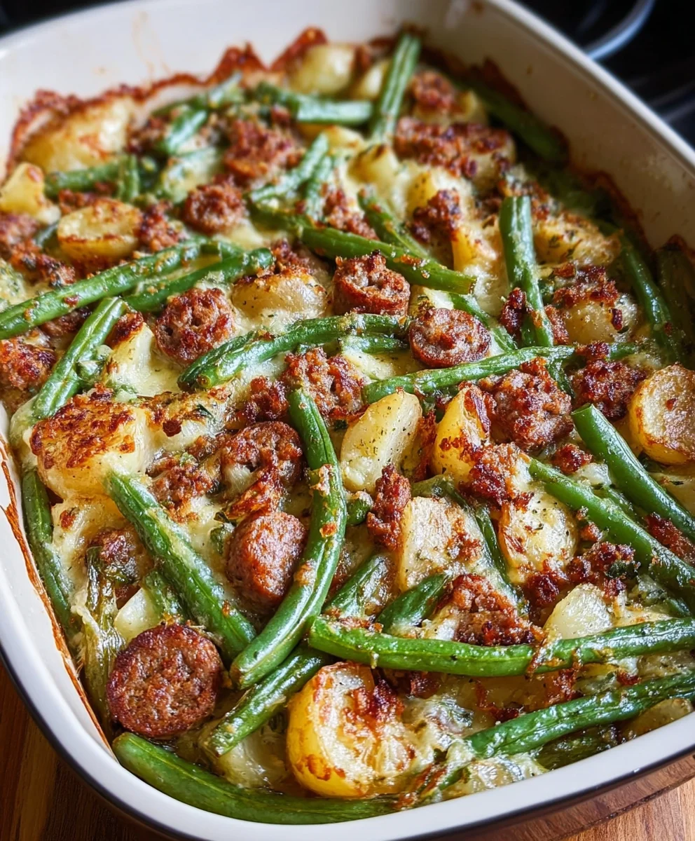 Easy Beef Green Bean Potato Casserole Recipe
