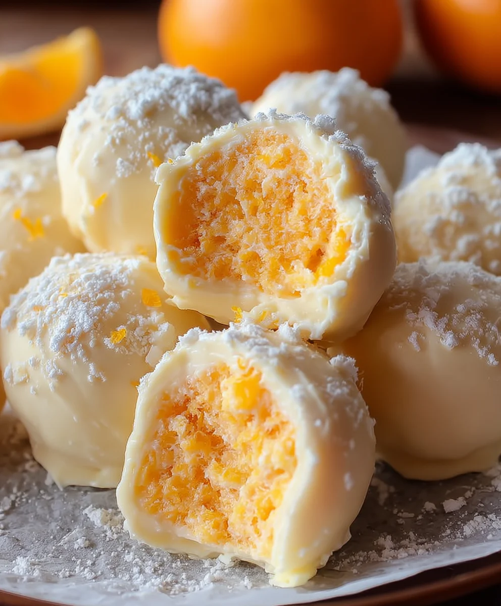 White Chocolate Orange Truffles Creamsicle Delight