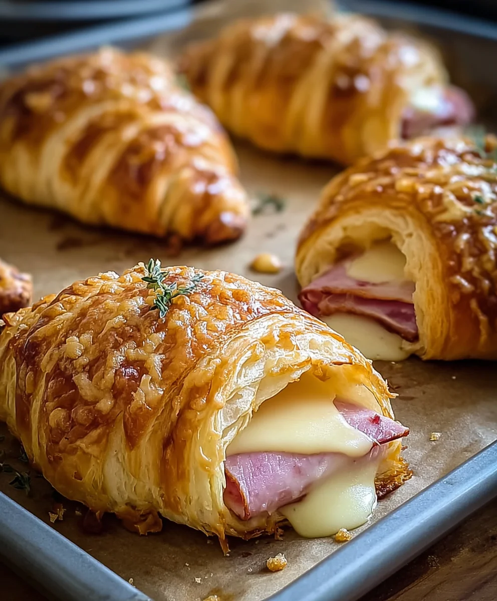 Beef Beef Ham Cheese Croissants- Easy Baked Recipe