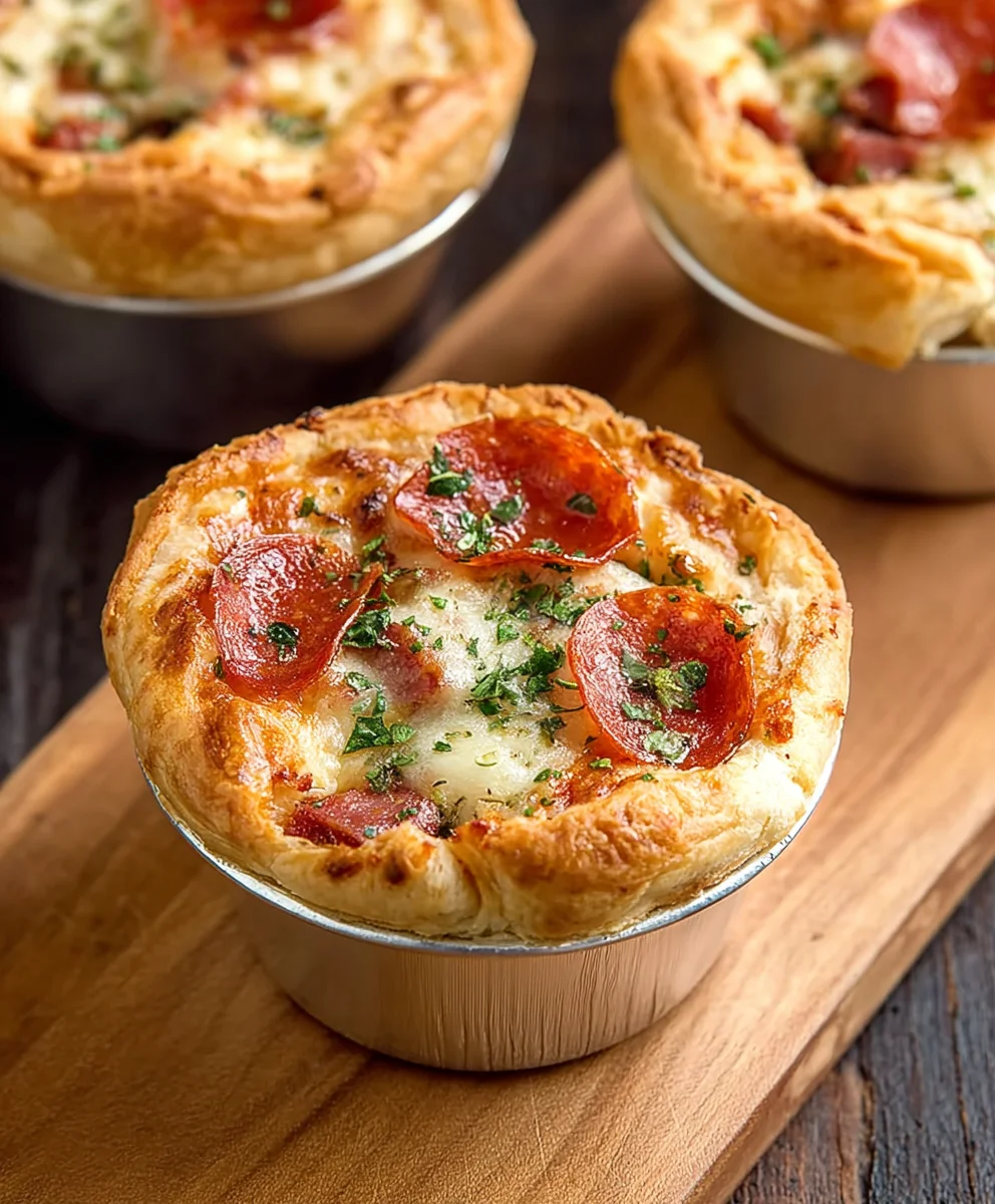 Mini Pizza Pot Pies - Delicious Savory Bites
