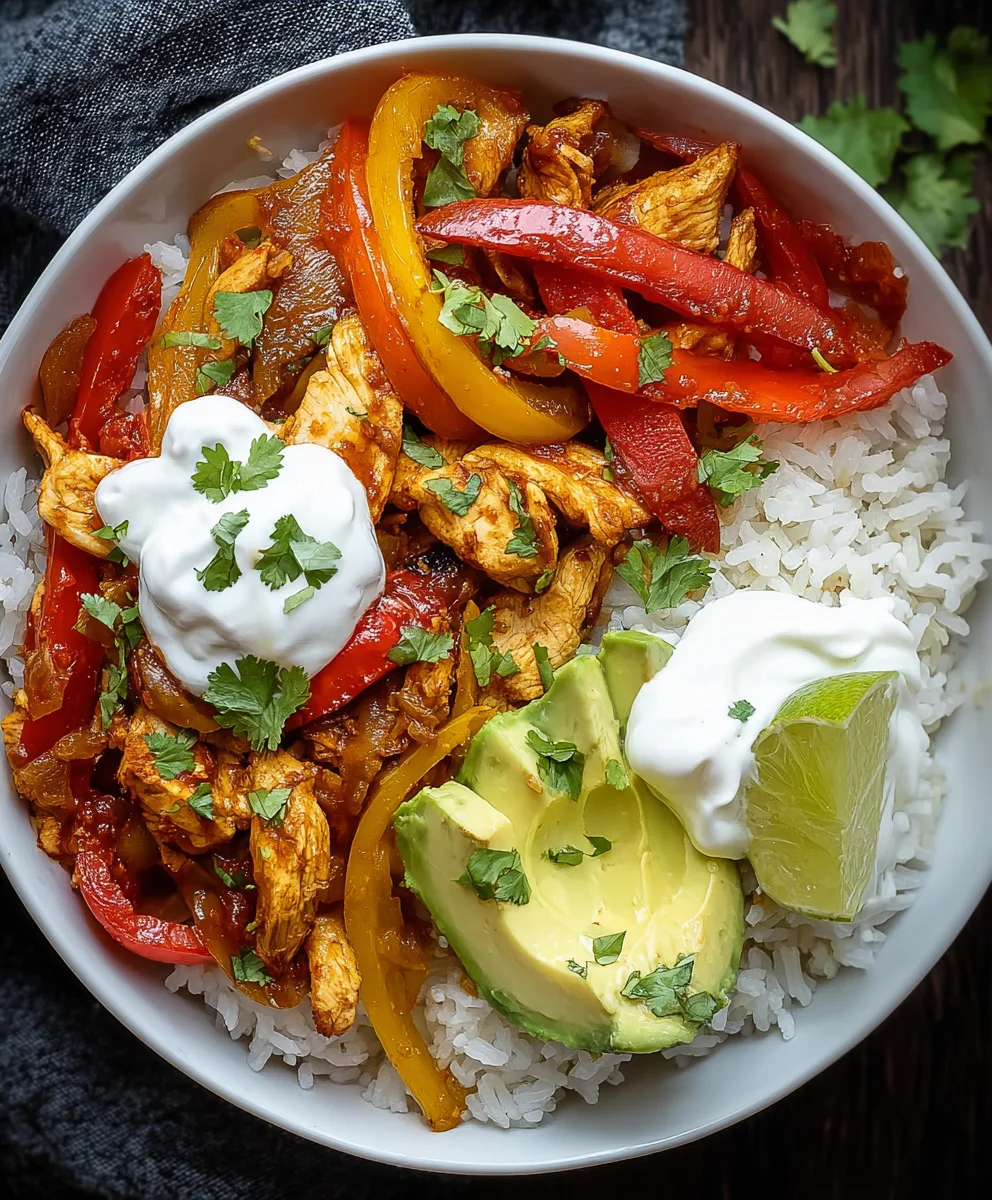 Easy Chicken Fajita Bowl Recipe- Flavorful & Quick
