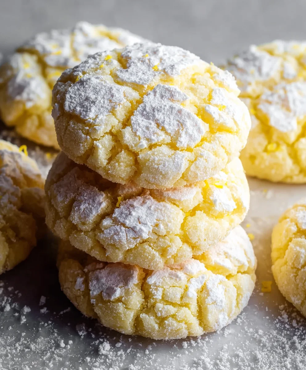 Zesty Lemon Crinkle Cookies-Easy & Delicious Recipe