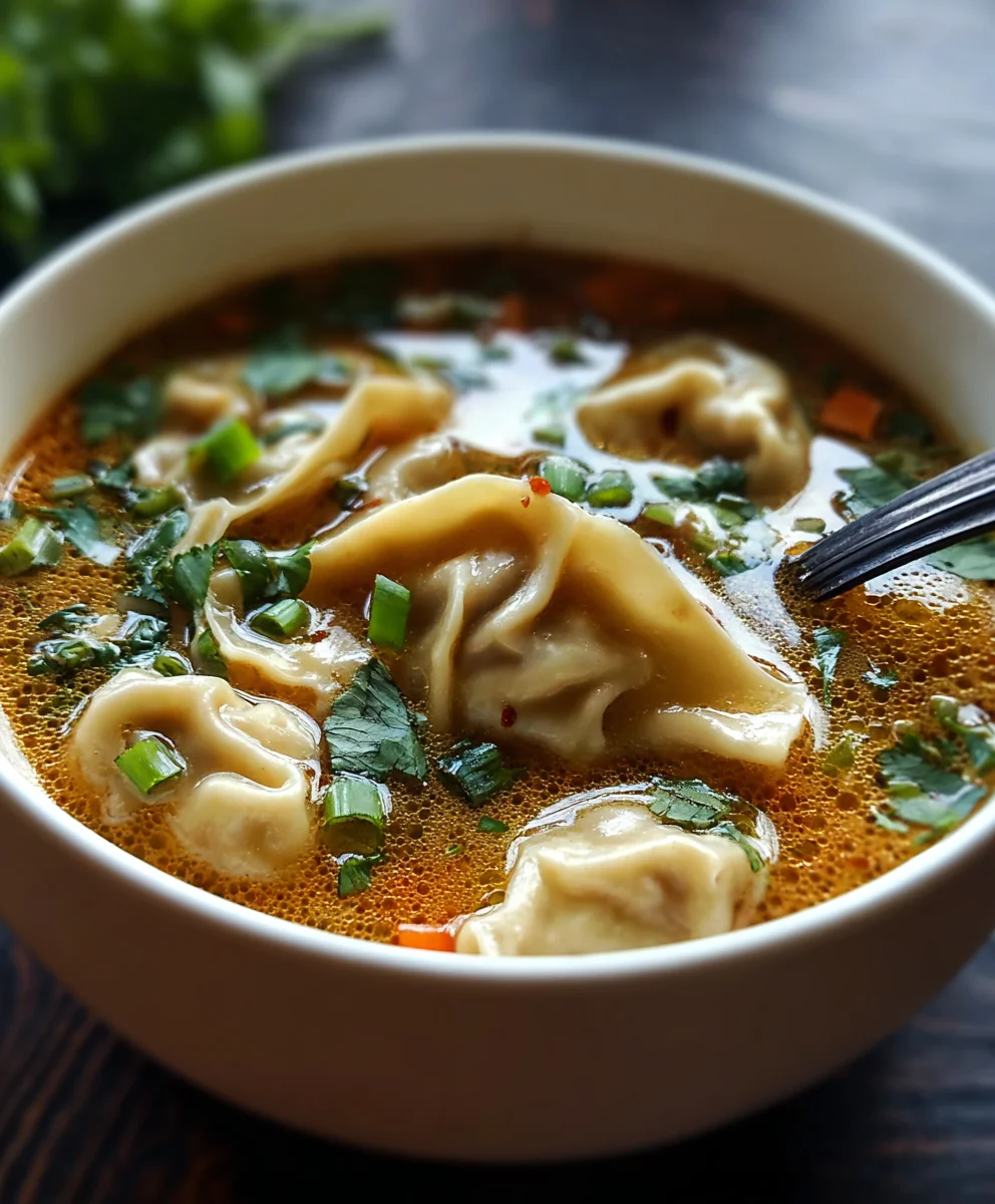 Cozy Beef Potsticker Soup - Comforting Thai Flavors