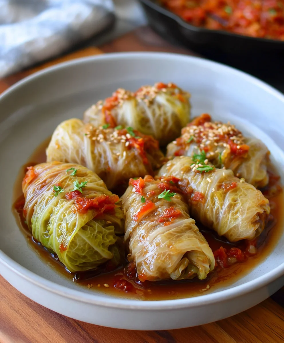 Easy Vegan Cabbage Rolls- Flavorful & Healthy Meal