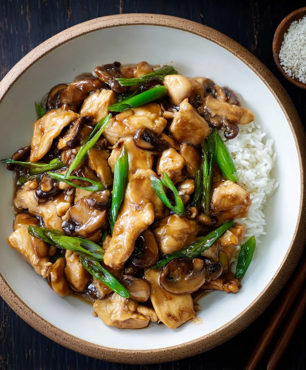 Easy Chicken Mushroom Stir-fry - Takeout Style