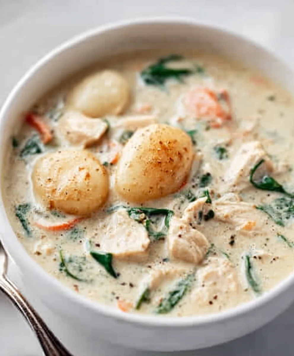 Olive Garden Chicken Gnocchi Soup Recipe- Copycat