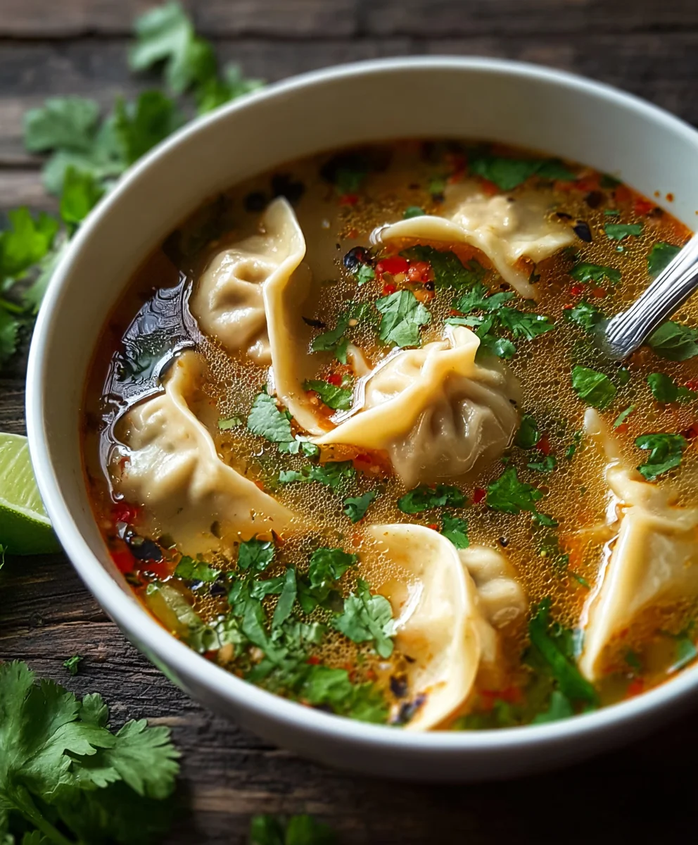 Cozy Beef Potsticker Soup - Comforting Thai Flavors
