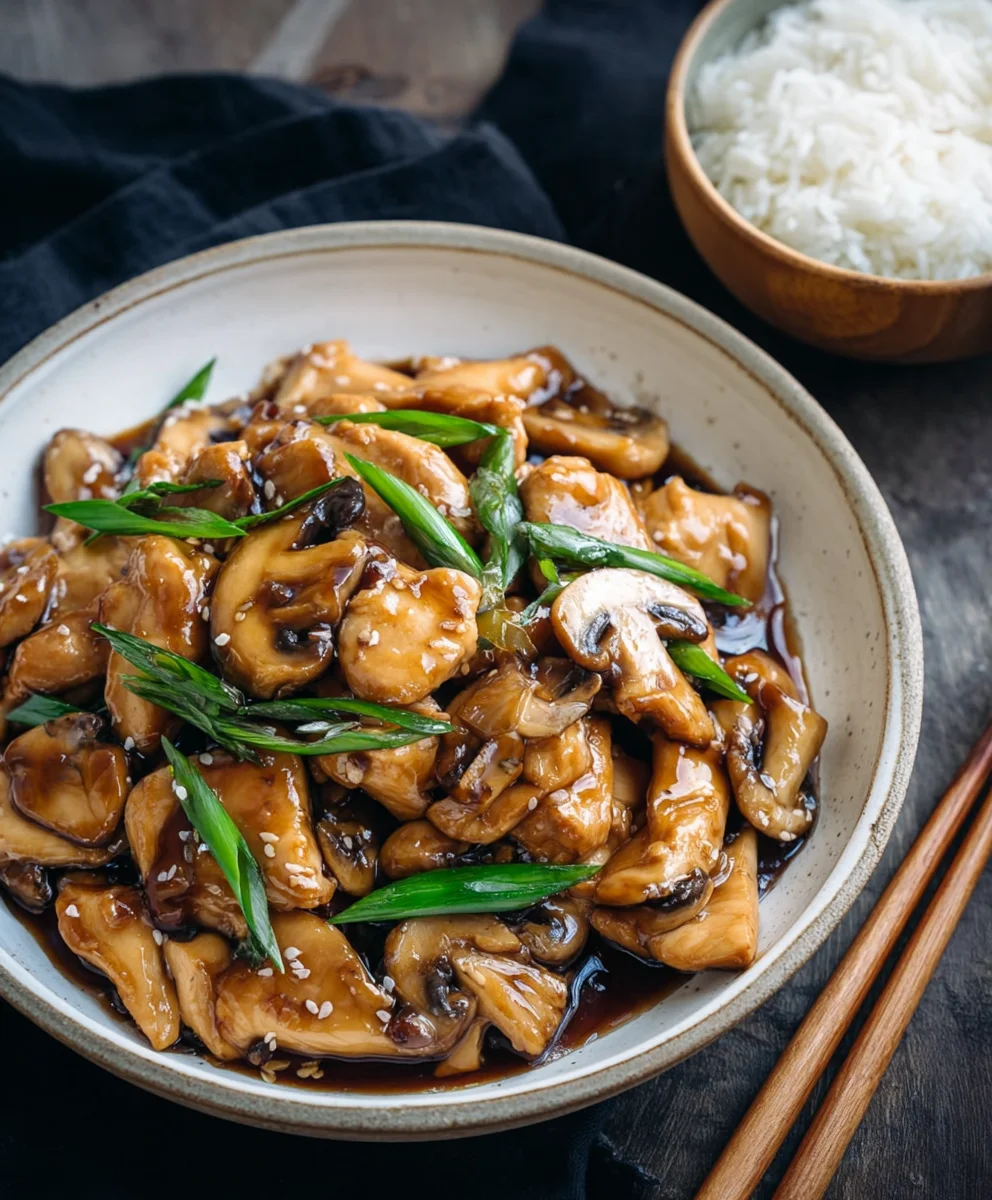 Easy Chicken Mushroom Stir-fry - Takeout Style