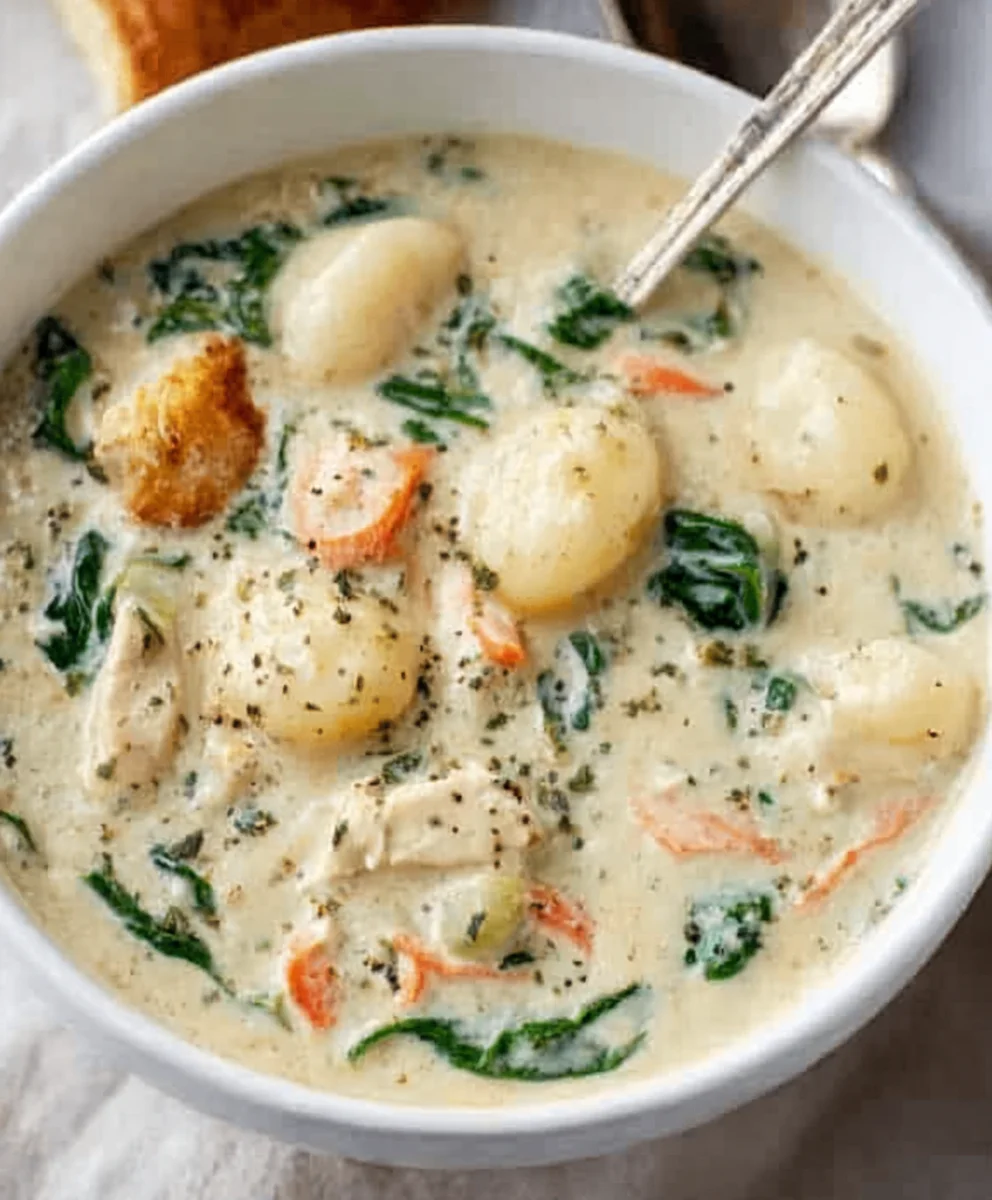 Olive Garden Chicken Gnocchi Soup Recipe- Copycat