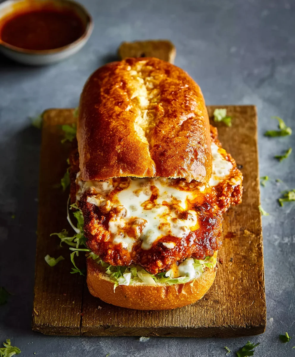 Spicy Baked Nashville Hot Beef Sandwich