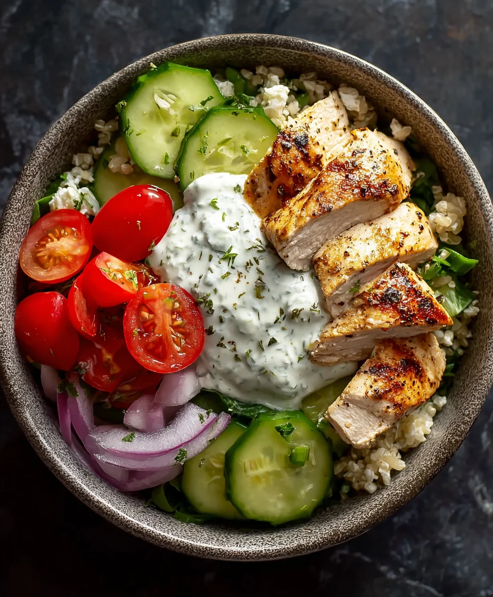 Greek Chicken Gyro Bowl