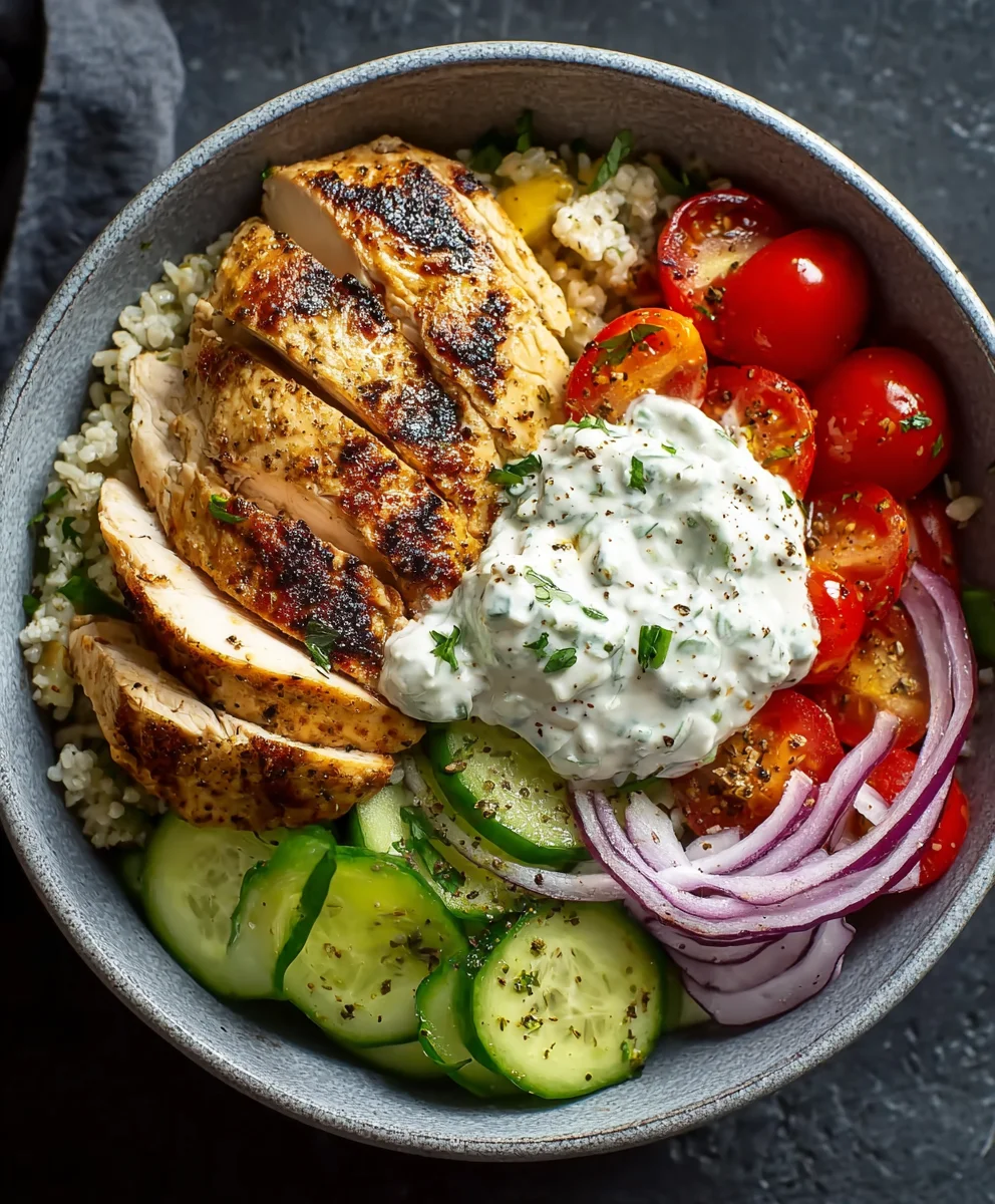 Greek Chicken Gyro Bowl- Easy & Delicious Dinner