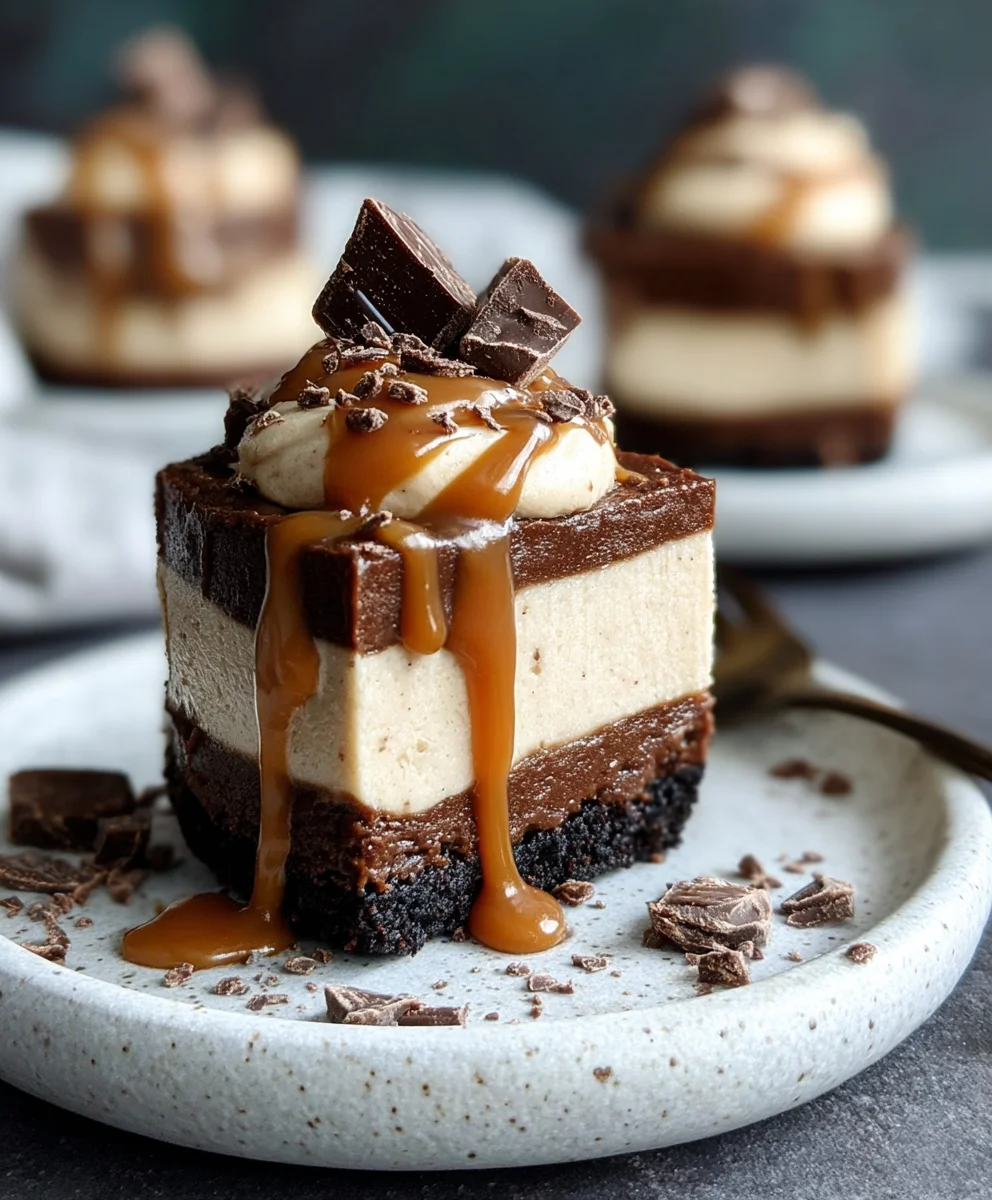 Raw Caramel Brownie Cheesecake-No-Bake Treat