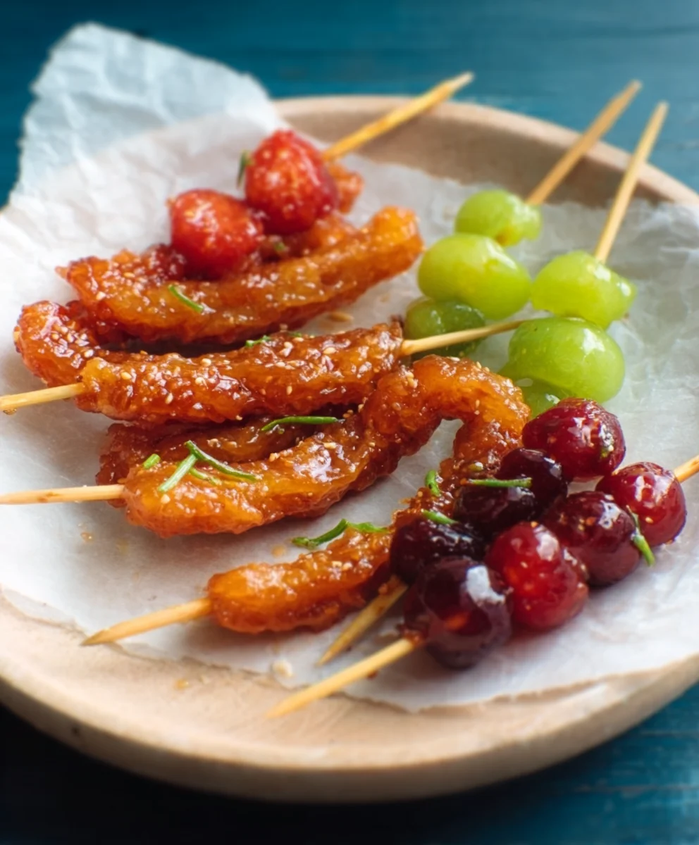 Easy Tanghulu Recipe - Sweet Candied Fruit Skewers
