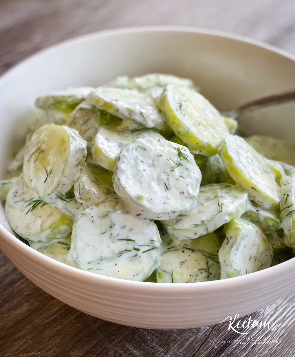 Creamy Cucumber Salad - Easy & Delicious Recipe