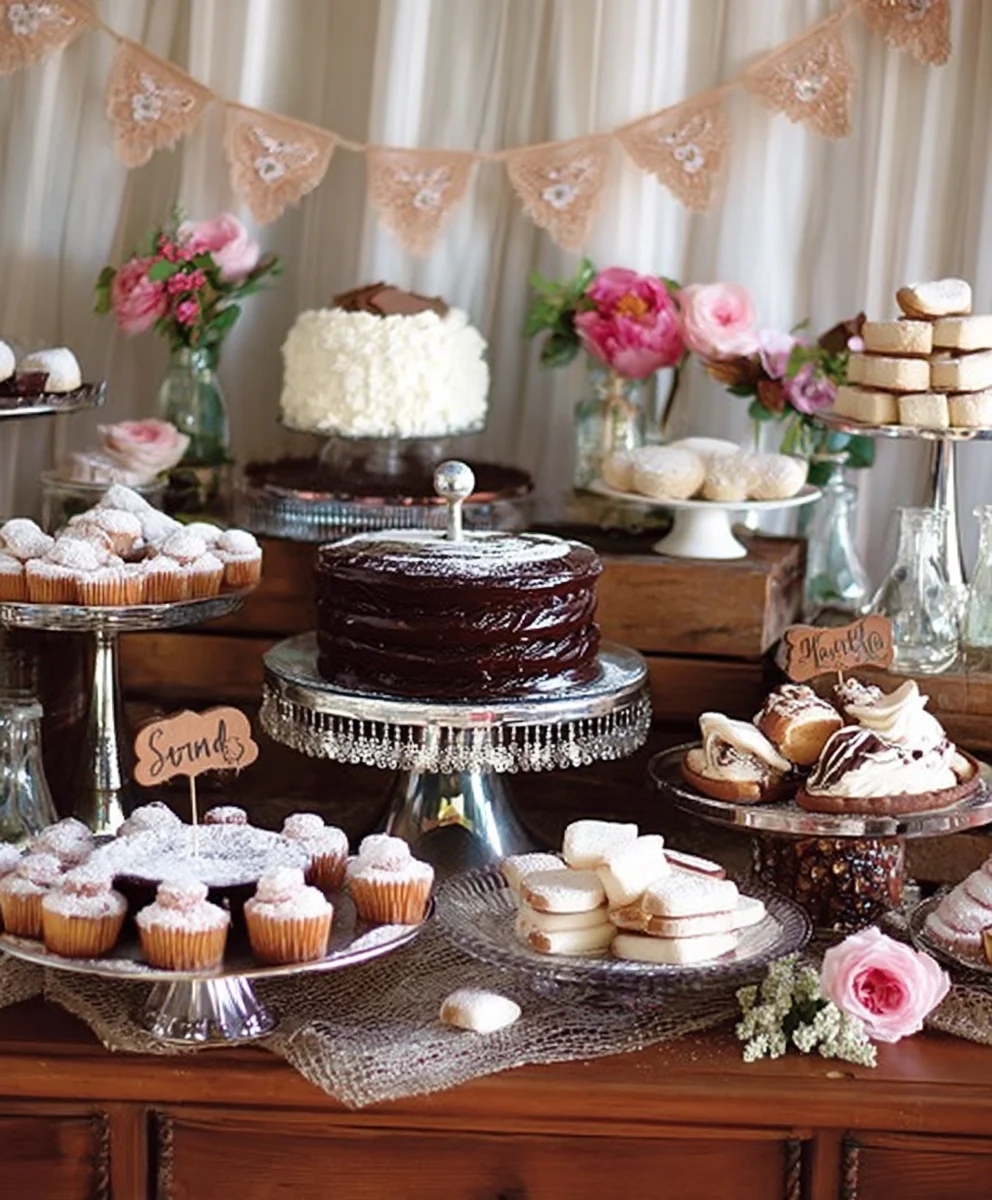 Vintage Wedding Dessert Table Ideas - Sweet & Elegant