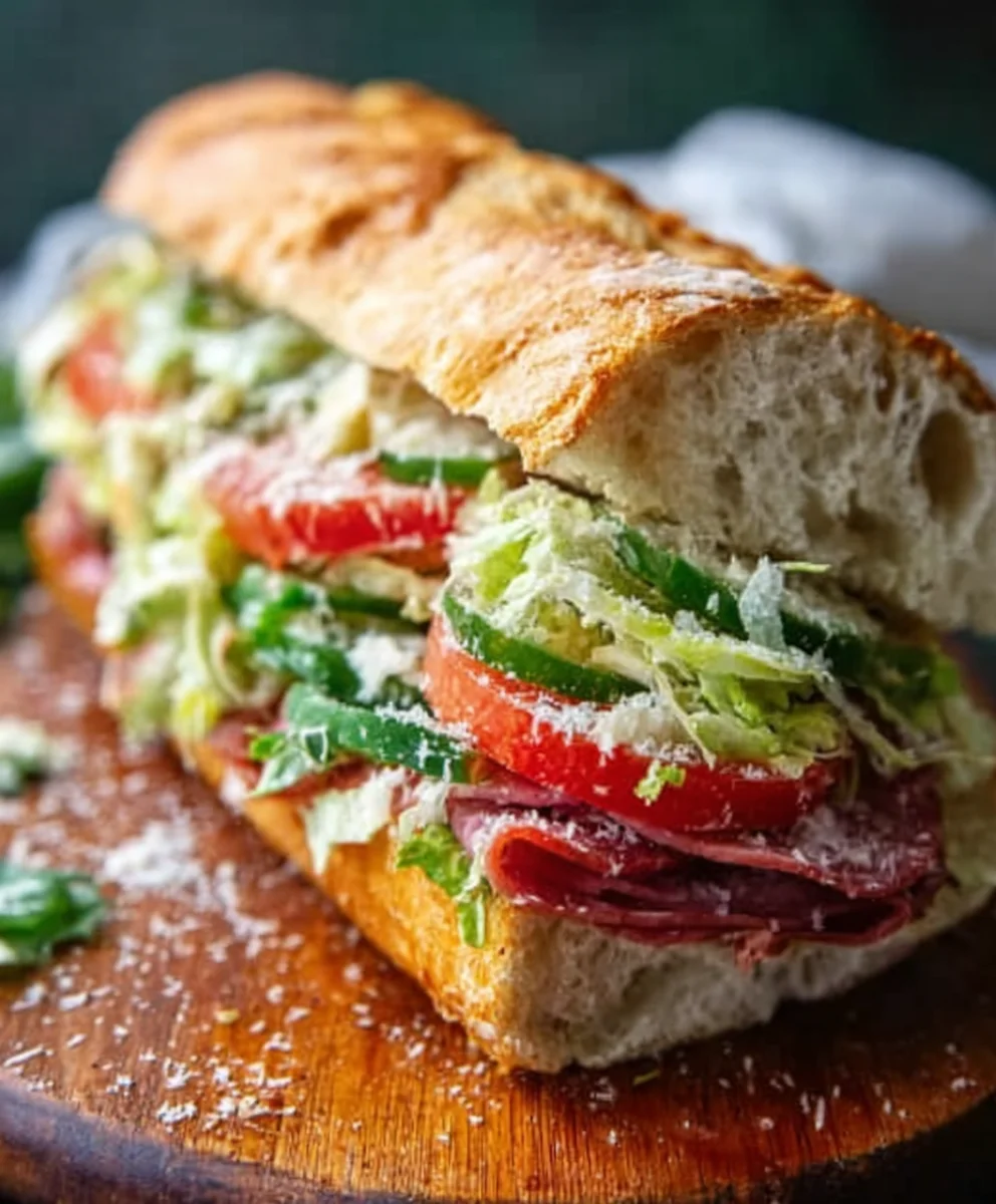 TikTok Viral Italian Beef Grinder Salad Sandwich Recipe