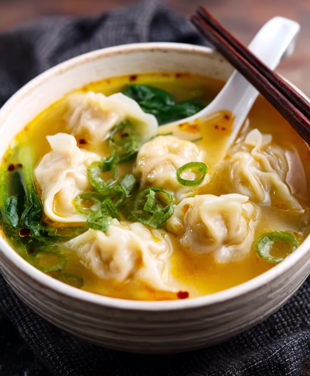Easy Wonton Soup Recipe - Delicious Beef & Veggie Broth