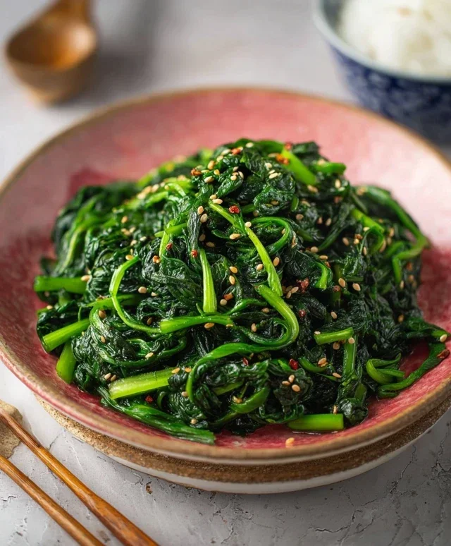 Korean Spinach Side Dish (Sigeumchi Namul)
