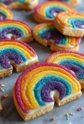 Piped Rainbow Shortbread Cookies