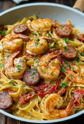 Creamy Cajun Shrimp Pasta with Sausage