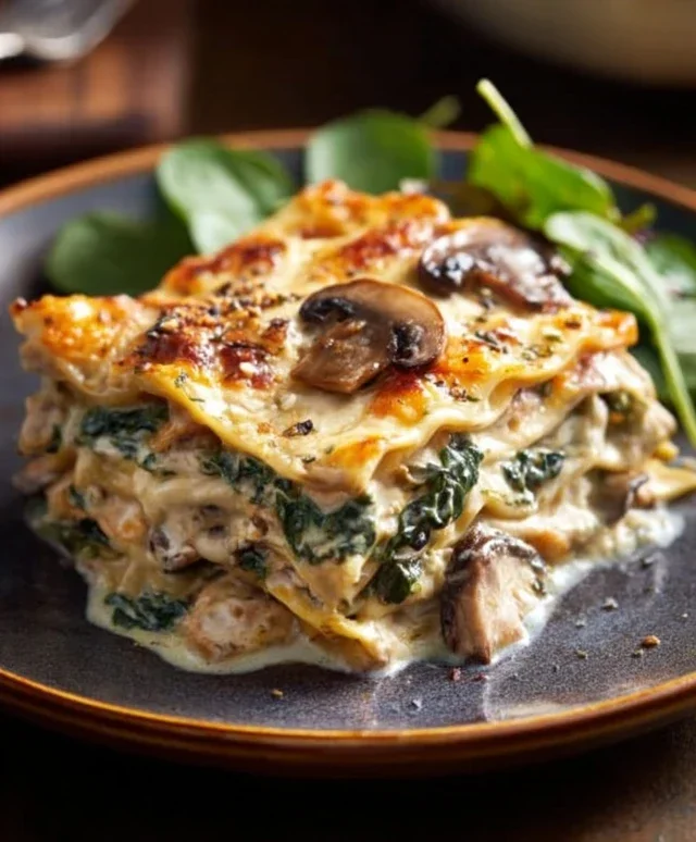 Mushroom and Spinach Lasagna