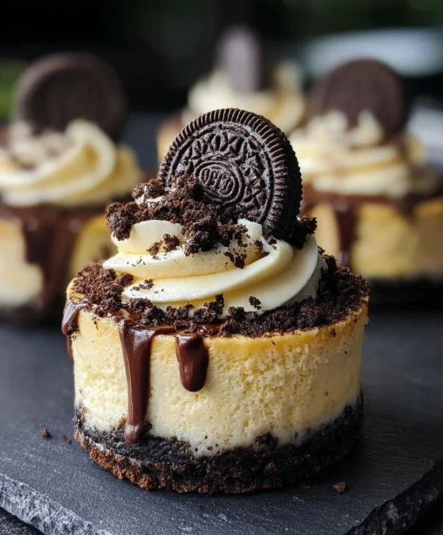 Oreo Overload Stuffed Mini Cheesecake
