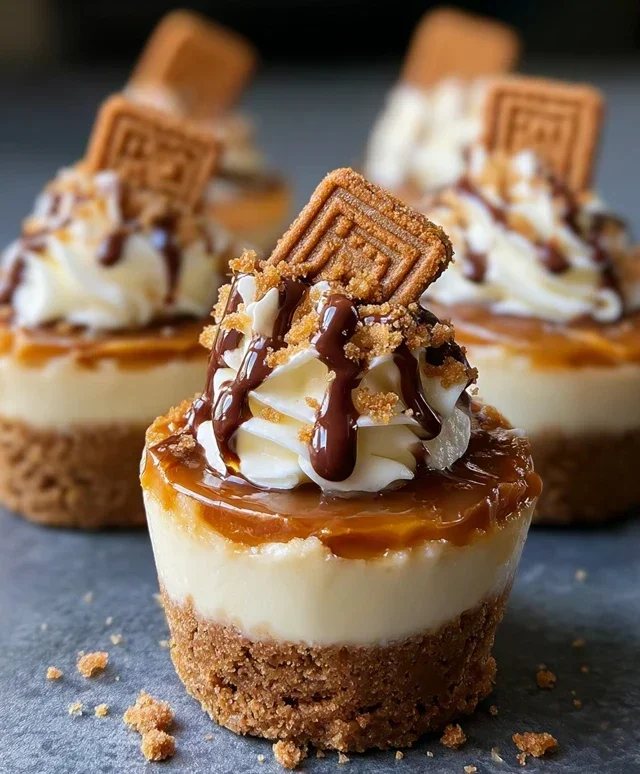 Mini Cookie Butter Cheesecake Cups