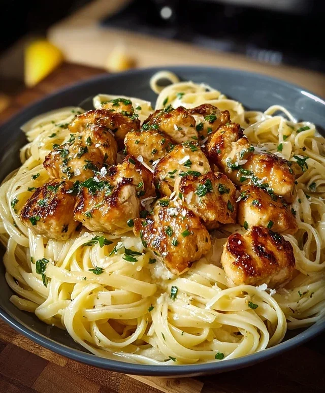 Lemon Chicken with Parmesan Linguine