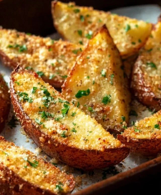 Baked Garlic Parmesan Potato Wedges