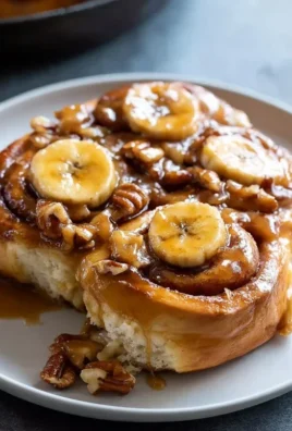 Bananas Foster Cinnamon Rolls